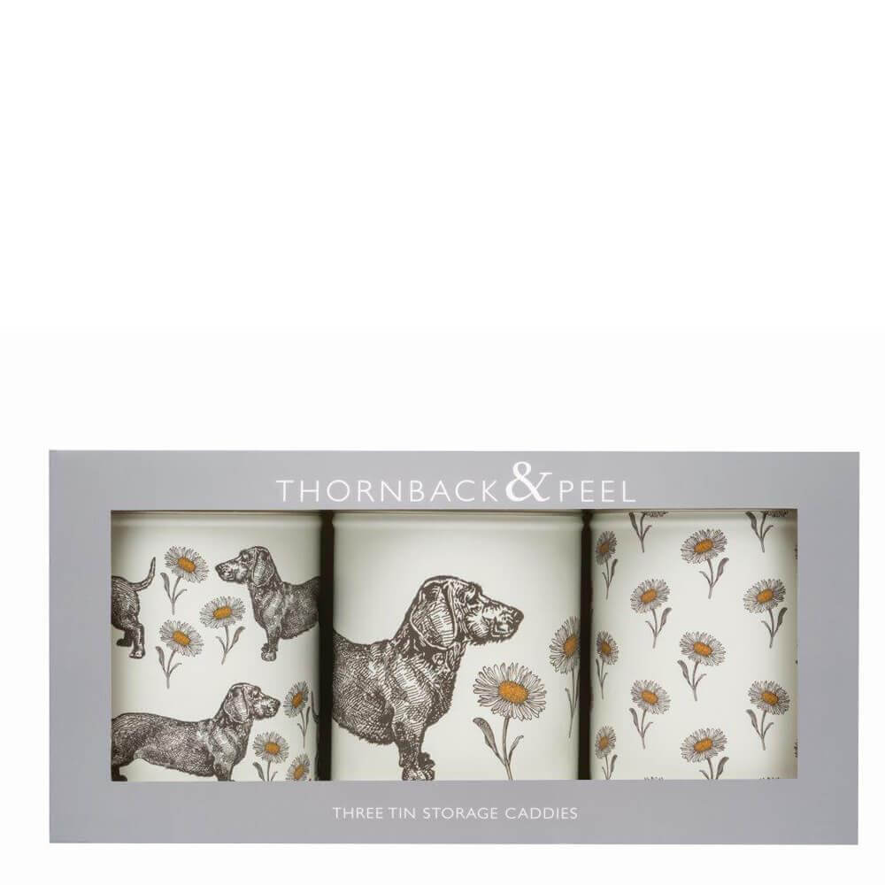 Thornback & Peel Dog & Daisy Set of 3 Caddy Tins